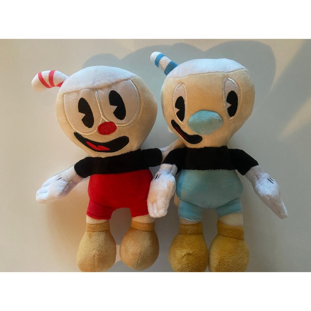 Cuphead and Mugman 9" Plushie Figures